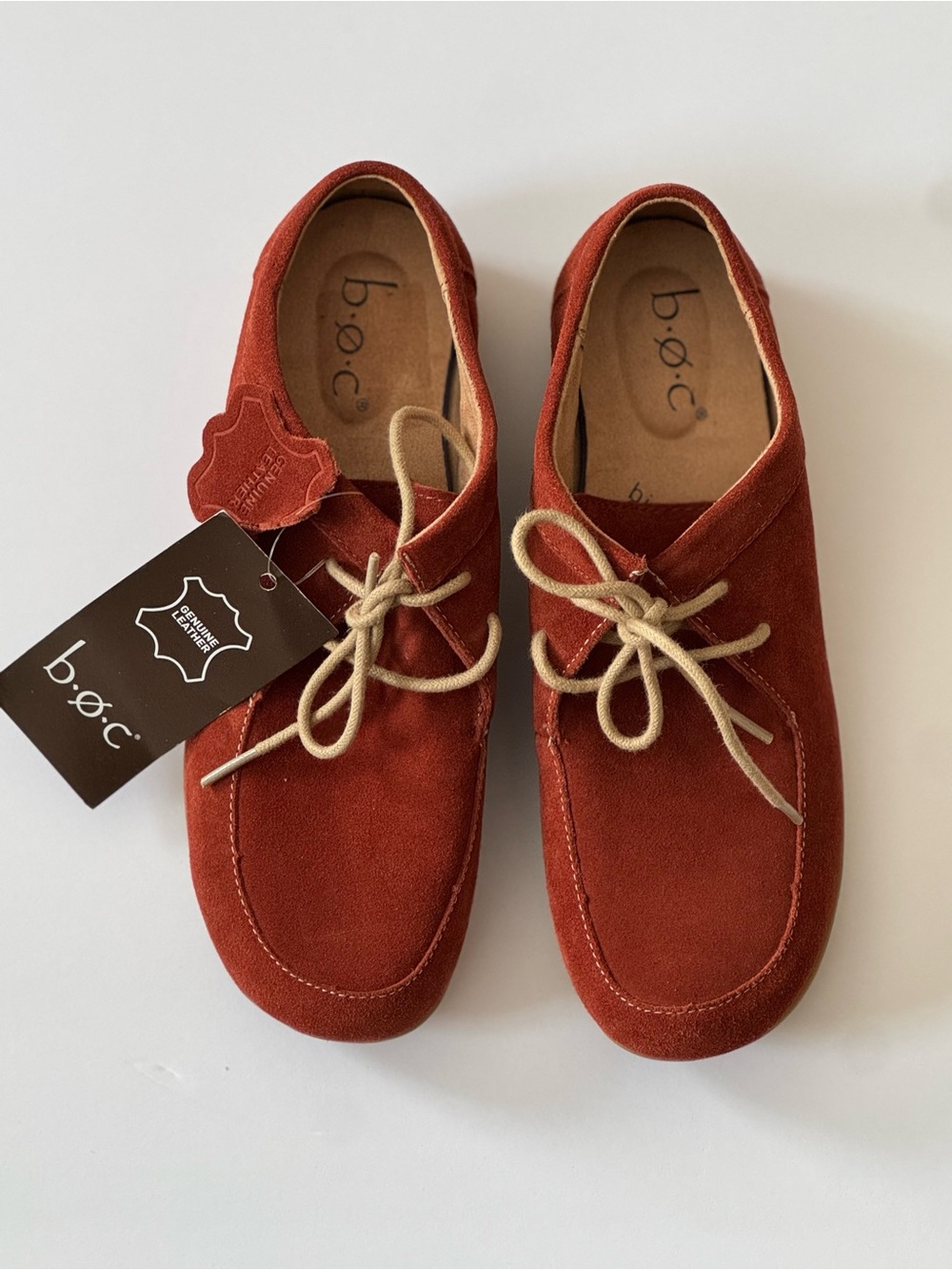 b.o.c. Women’s Rust Suede Casual Lace-Up Shoes